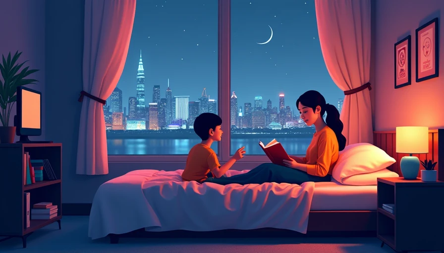 Visual context for bedtime stories
