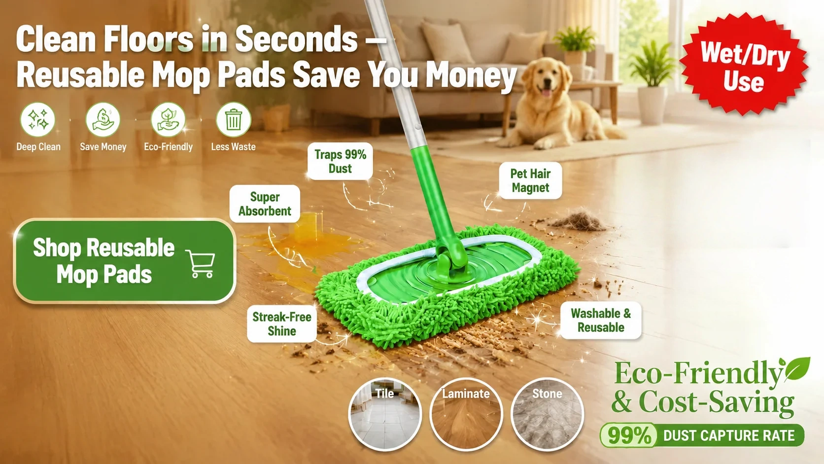 Shop Reusable Mop Pads