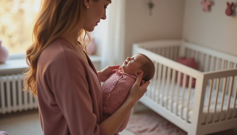 Illustration for elegant newborn clothes